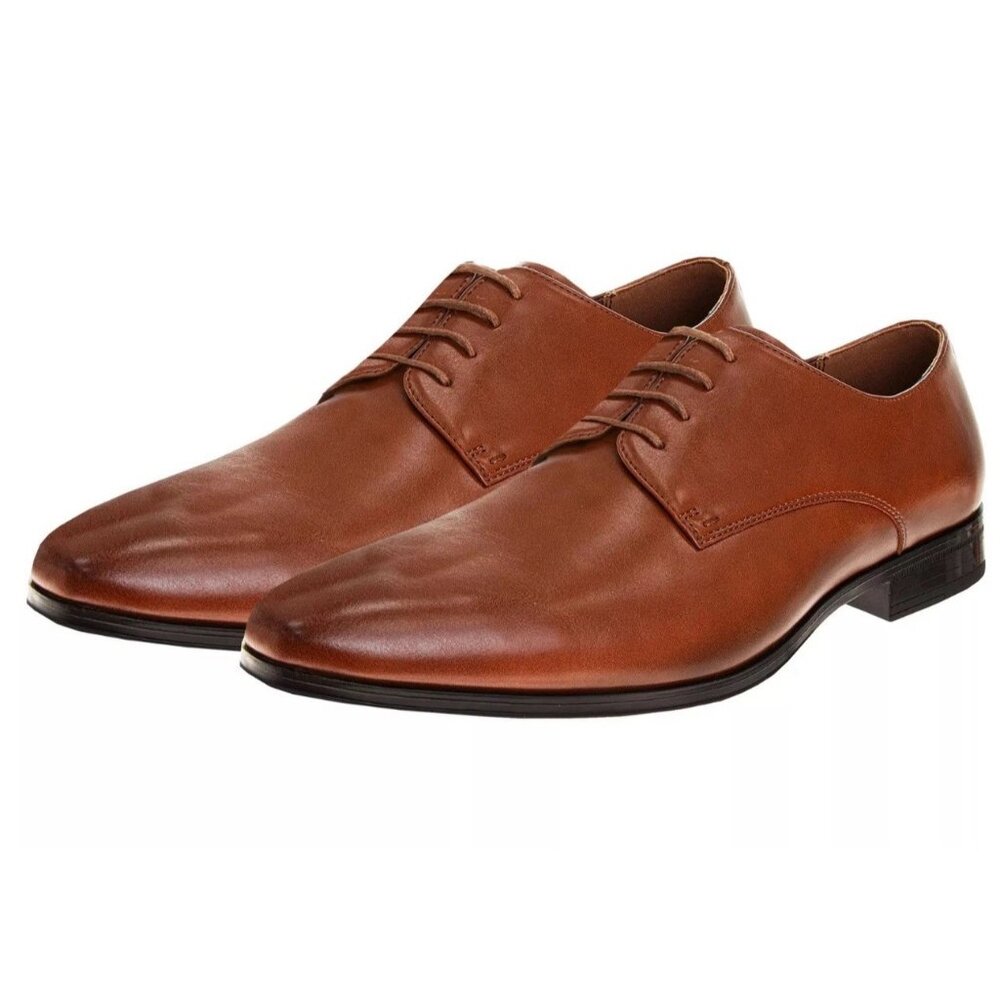 Perry Ellis Men's 10 Leather Dress Shoes Lace-up Oxford Smooth Buffed Business